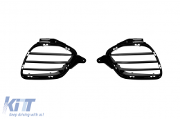 Parachoques delantero tipo A Design GT63 con pintura negra rejilla tipo Brabus con líneas rojas adecuado para Mercedes A Design GT Coupé de 4 puertas después de 2019-image-6149333