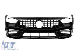 image-4-Parachoques delantero tipo A Design GT63 con parrilla de laca negra tipo GT adecuada para Mercedes A Design GT Coupé de 4 puertas después de 2019
