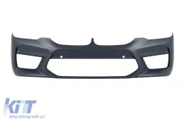 Parachoques delantero tipo M5 adecuado para BMW Serie 5 G30, G31 2017-2019, con rejilla para ACC, con aberturas para PDC-image-6231674