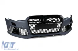 Parachoques delantero tipo RS6 adecuado para Audi A6 C7 4G 2011-2015 con PDC, con tapas de lavado-image-6162940