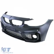 Parachoques deportivo + labio de spoiler de rendimiento mate adecuado para BMW Serie 4 F32 F33 F36-image-6195424