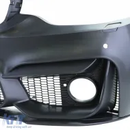 Parachoques deportivo + labio de spoiler de rendimiento mate adecuado para BMW Serie 4 F32 F33 F36-image-6195425