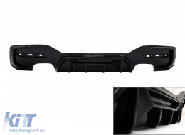 Parachoques Difusor Aire Doble Salida para BMW Serie 1 F20 F21 LCI 15-19 Negro Competition Design-image-6087196