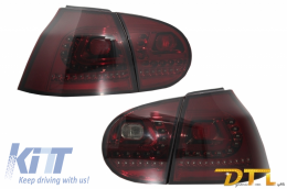 Parachoques extensión escape para VW Golf V 03-08 faldas Luz Rojo/humo R32 Look-image-6046096