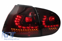 Parachoques extensión escape para VW Golf V 03-08 faldas Luz Rojo/humo R32 Look-image-6046098