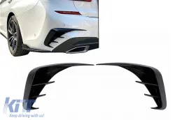 image-3-Parachoques Flaps Aletas para BMW Serie 3 G20 G21 G28 M-Sport 2018+ Negro brillante