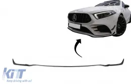 image-42-Parachoques labio Extensión para Mercedes A W177 V177 04.2018-2022 Negro