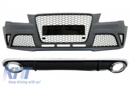 image-78-Parachoques para Audi A4 B8 Pre-Facelift 08-11 Difusor Puntas RS4 Look