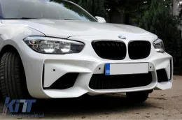 Parachoques para BMW Serie 1 F20 F21 LCI 2015-06.2019 M2 Design PDC SRA Parrilla Grille-image-6090687