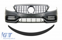 image-40-Parachoques para Mercedes C C205 14-18 C63 GT-R Look Grille Trunk Spoiler Mate