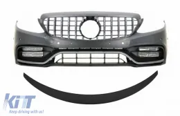 image-16-Parachoques para Mercedes C C205 14-18 C63 GT-R Look Grille Trunk Spoiler Mate