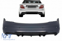 Parachoques para Mercedes C W204 07-14 Difusor Facelift C63 Look-image-6087024