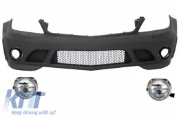 image-23-Parachoques para Mercedes C W204 2007-2012 C63 Diseño Faros Antiniebla Proyectores