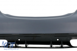 Parachoques para Mercedes C W205 Limusina 2014-2020 Puntas escape C63 Look-image-6062320