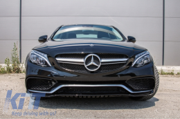 Parachoques para Mercedes C W205 S205 C205 A205 14-20 Limusina T-Model Coupe Cabriolet C63 Design-image-6064756