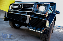 Parachoques para Mercedes Clase G W463 89-17 LED DRL Spoiler Extension G65 Look-image-6039158