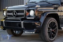 Parachoques para Mercedes Clase G W463 89-17 LED DRL Spoiler Extension G65 Look-image-6073685