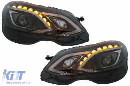 Parachoques para Mercedes E W212 S212 Facelift 13-16 Faros LED E63 Look-image-6082462
