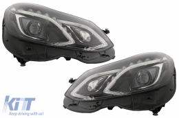 Parachoques para Mercedes E W212 S212 Facelift 13-16 Faros LED E63 Look-image-6082463