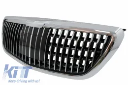 Parachoques para Mercedes S W222 Facelift 14-06.17 Vertical S63 Look Reja Cromo-image-6058010