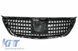 Parachoques para Mercedes S W222 Facelift 14-06.17 Vertical S63 Look Reja Cromo-image-6058012