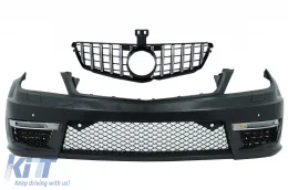 image-30-Parachoques para Mercedes W204 12+ C63 Facelift Look Parrilla GT-R Look