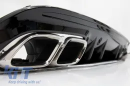 Parachoques para Mercedes W205 S205 AMG Line 14-20 Difusor Rejilla C63S Look-image-6064662