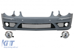 image-0-Parachoques para Mercedes W211 Clase E Facelift 06-09 Parrilla Faros antiniebla