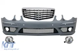 image-6-Parachoques para Mercedes W211 E-Class 02-09 Facelift Antiniebla rejilla