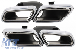 Parachoques para Mercedes W212 Facelift 2013+ Puntas Silenciador Escape AMG Look-image-6050826
