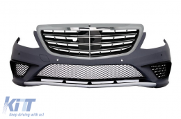 Parachoques para Mercedes W222 Clase S 13-17 S63 Look PDC Grille Chrom-image-6018486