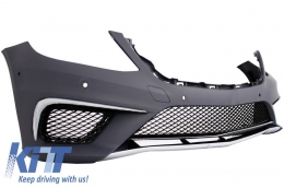 Parachoques para Mercedes W222 S-Class 13+ S63 AMG Design Central Grille Chrom--image-6015339