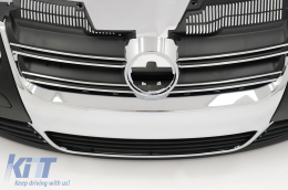 Parachoques para VW Golf V 5 03-07 Jetta 05-10 R32 Look Chrome Grille-image-6006482
