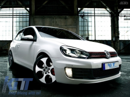 Parachoques para VW Golf VI 6 2008-2013 Luz antiniebla rejilla GTI Look-image-6015255