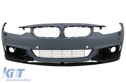 Parachoques Paragolpes para BMW Serie 4 F32 F33 F36 2013-2020 M Sport Design Labio inferior-image-6109686