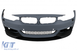 Parachoques Paragolpes para BMW Serie 4 F32 F33 F36 2013-2020 M Sport Design Labio inferior-image-6109688