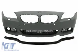 Parachoques Parrilla Faldones para BMW 5er F10 F11 Non LCI 07.10-13 Sedan Touring M-Technik Look-image-6072463