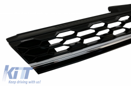 Parachoques Spoiler para VW Golf 7.5 17-20 Rejilla Central Chrome R Line Look-image-6063601