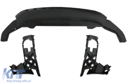 Parachoques Spoiler para VW Golf 7.5 17-20 Rejilla Central Chrome R Line Look-image-6063609