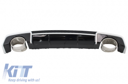 Parachoques trasero difusor Cansada Puntas para Audi A3 8V Sedan Cabrio 2012-2015 RS3 Look-image-6023244