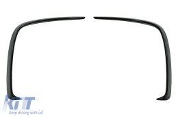 Parachoques trasero Flaps Flics lado Aletas para Mercedes A W176 2012-2018 Negro brillante-image-6070550