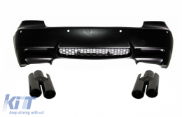 image-64-Parachoques trasero para BMW 3 E92 Coupe E93 Cabrio 2006-2010 Puntas Negro brillante M3 Look