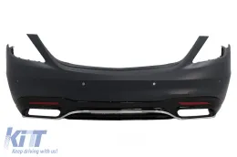 Parachoques trasero Para Mercedes Clase S W222 Facelift 07.2017-08.2020 sedán Difusor-image-6092666