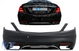 Parachoques trasero Para Mercedes Clase S W222 Facelift 07.2017-08.2020 sedán Difusor-image-6093071