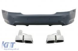 image-18-Parachoques trasero para Mercedes W221 S 2005-2010 S65 Look Escape Silenciador Puntas