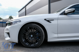 Parafanghi anteriori per BMW Serie 5 G30 G31 G38 2017- Limousine Touring Nero M5 Look-image-6072566
