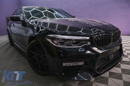Parafanghi anteriori per BMW Serie 5 G30 G31 G38 2017- Limousine Touring Nero M5 Look-image-6094279