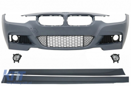 image-0-Paragolpes Delantero para BMW 3 F30 F31 11-19 M-Technik Design Faros Antiniebla Faldones Laterales