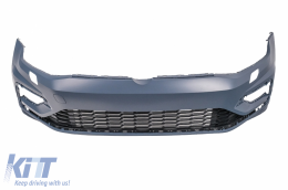Paragolpes Delantero para VW Golf 7.5 2017-2020 R Look Rejillas Negro Brillo-image-6058351