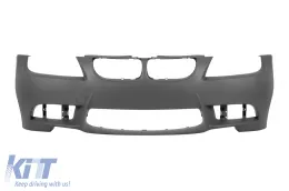 Paraurti anteriore 3M adatto per BMW Serie 3 E90 Berlina, E91 Touring 2009-2011, con PDC, senza fori per lavaggio fari-image-6164322
